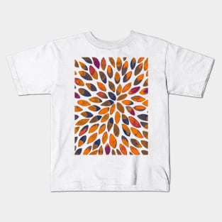 Watercolor brush strokes - autumn palette Kids T-Shirt